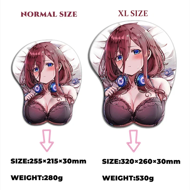 Custom Anime 3D Mouse Pad Oppai