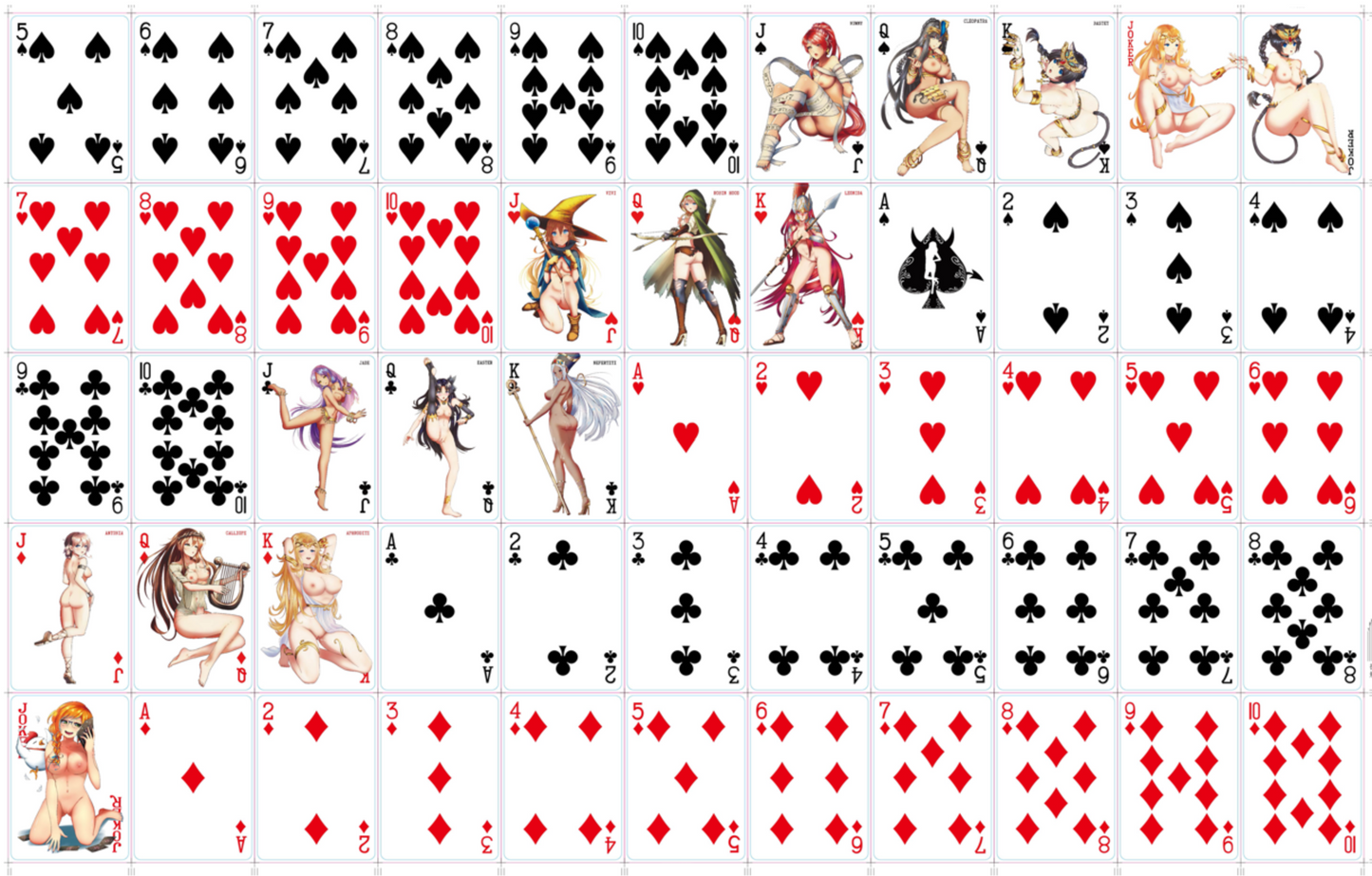 Gentlemen's Lair - Pin-up Anime Playing Cards