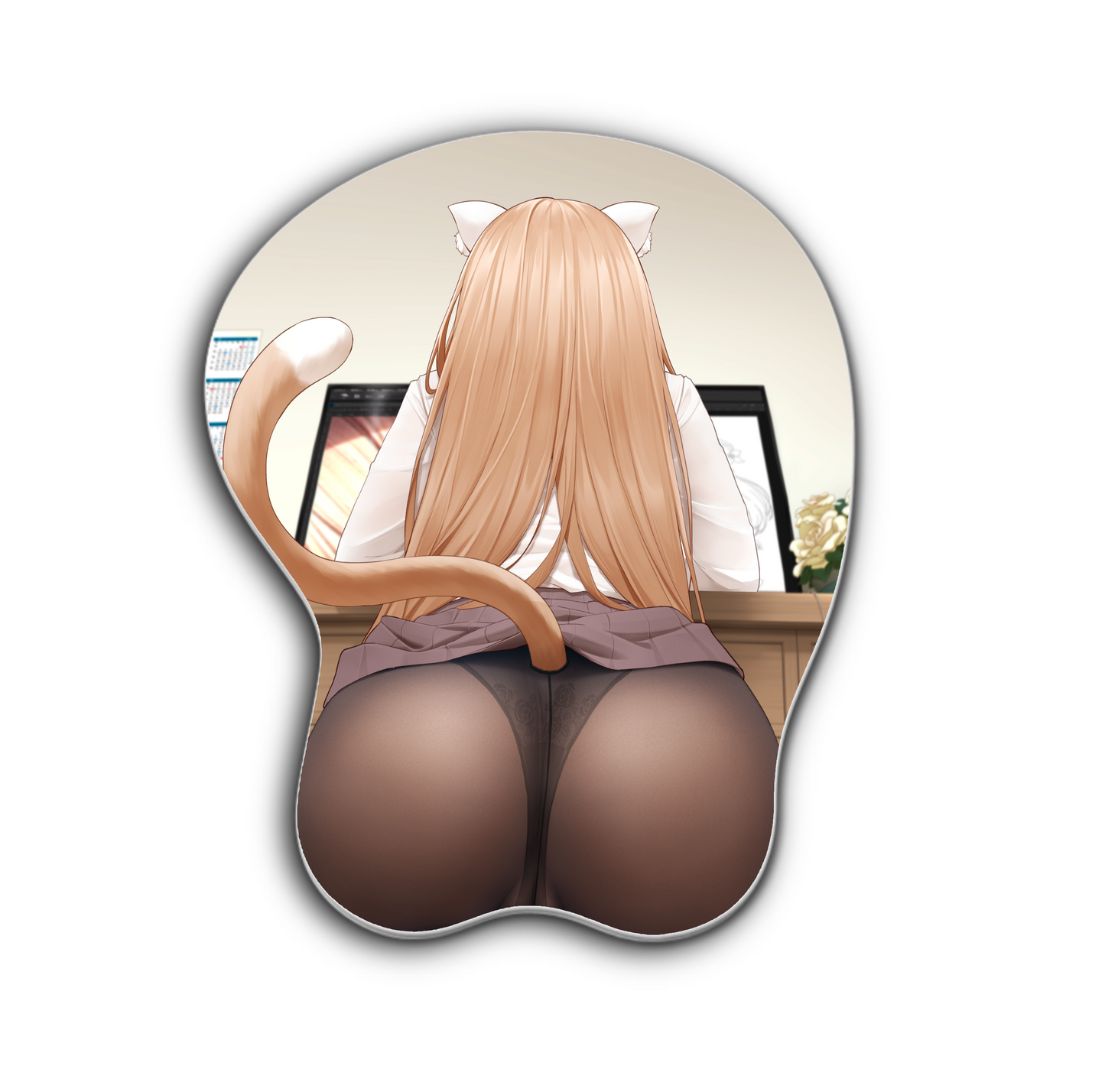 Anime 3D Oppai Mouse Pad Butt Wrist Rest Gaming Gift - SFW / NSFW