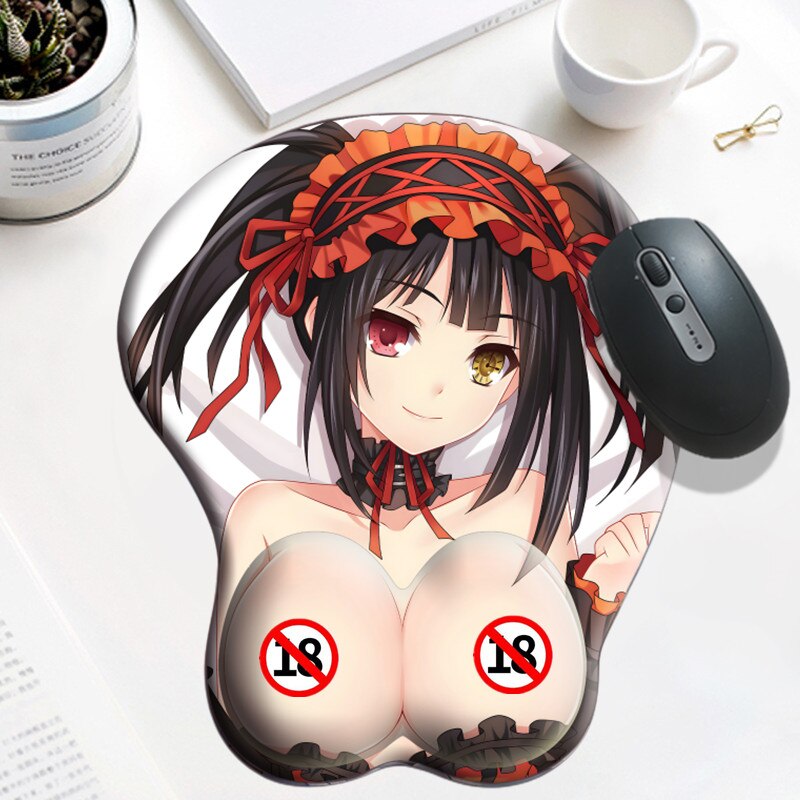 3D Mousepad Boobs Anime Sexy Naked Girl - LOL Genshin Fan Made Merchandise - Nipples Touchable