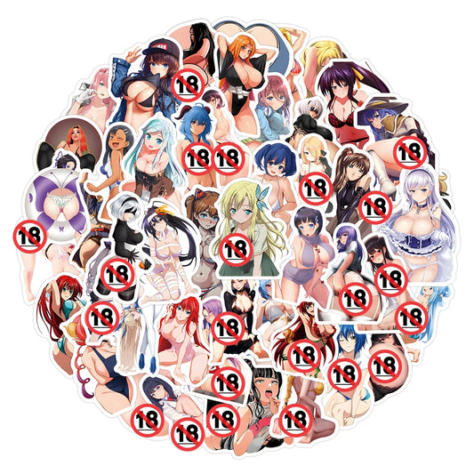 10/30/50/110Pcs Adult Anime Girls Stickers