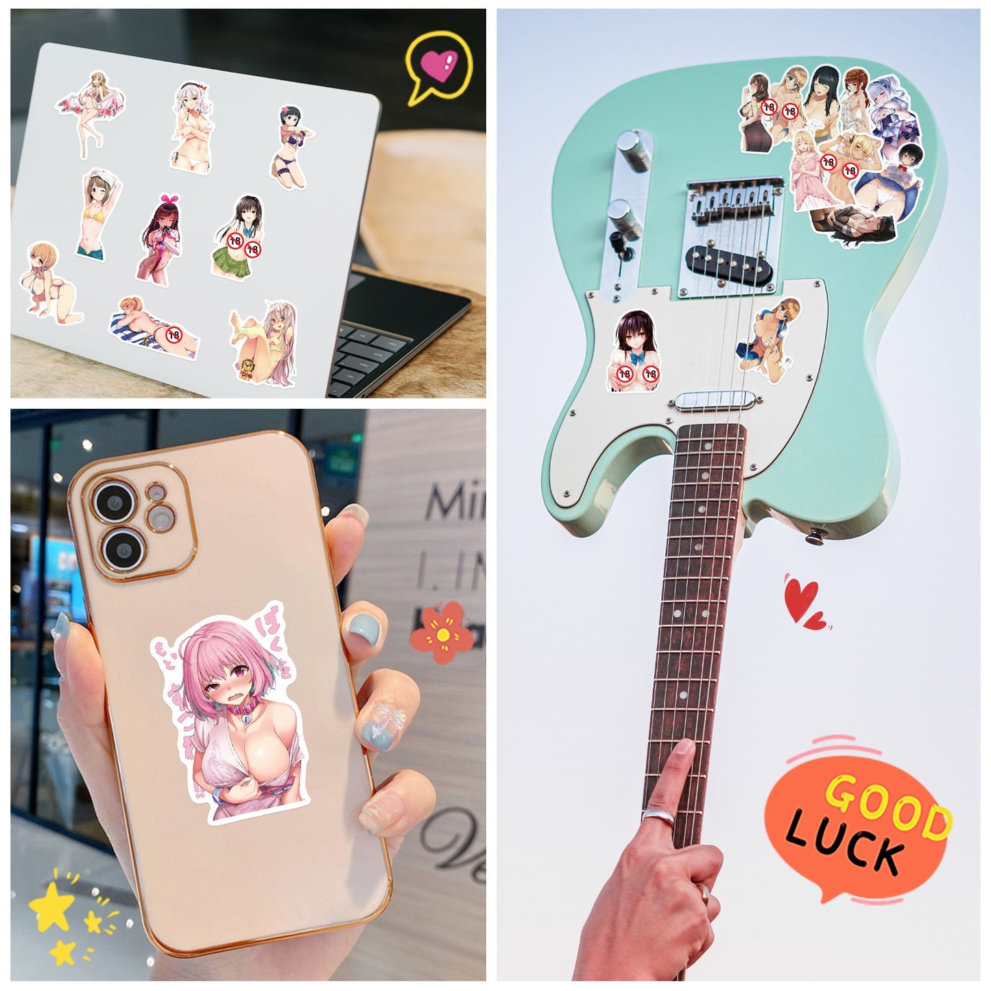50PCS Stickers Adult Anime Sexy Girls Stickers