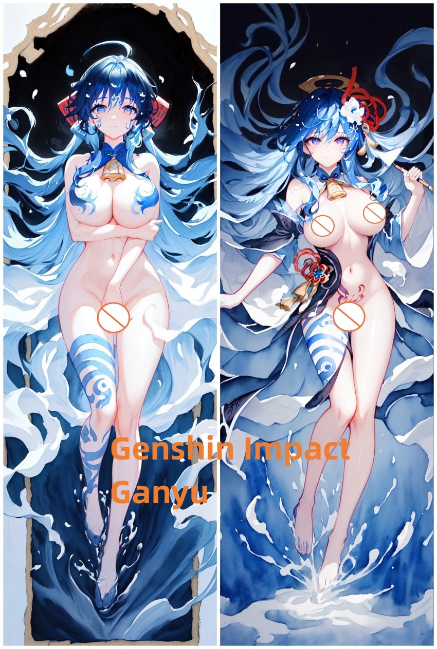 Dakimakura Anime Pillow Case Genshin Impact Ganyu Pillow Fan Made Merchandise