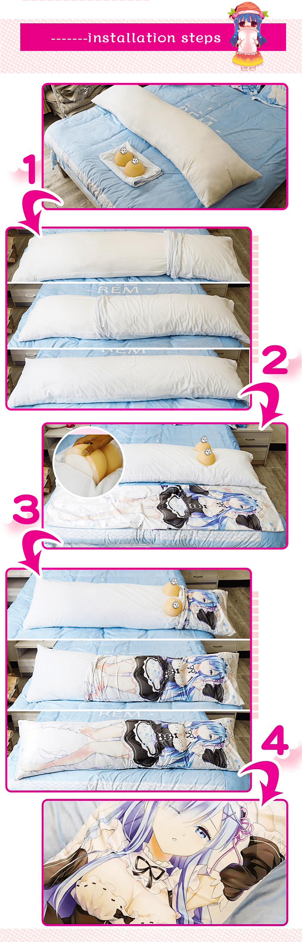 3D Breast for Dakimakura Pillowcase - For better simulation
