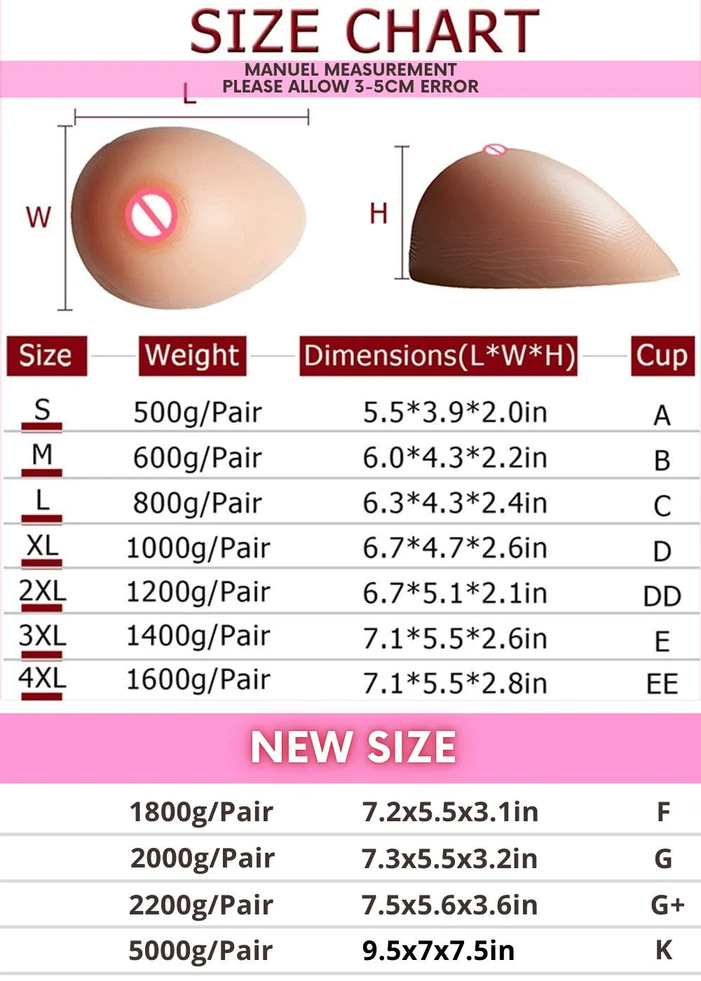 3D Breast - 3D Butt for Dakimakura Pillowcase - For better simulation