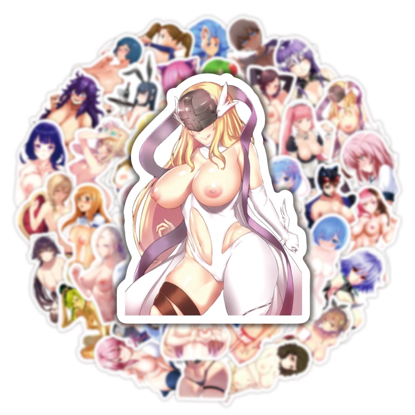50 pcs - Adult Stickers Naked Girls Anime Hentai Lewd - Waifu Ecchi Manga Sexy