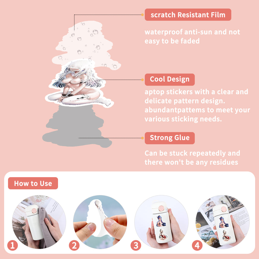 50 pcs - Stickers Girls Anime - Waifu Ecchi Manga Sexy