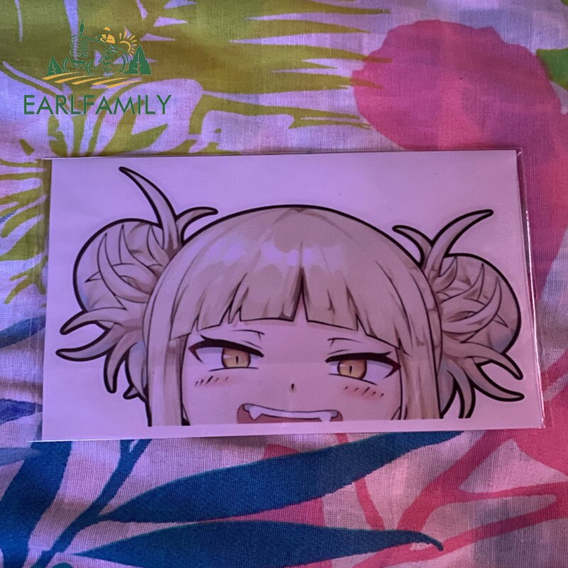 Sticker Anime Peek Peeker - Funny Waifu Stickers - Vinyl Stickers Laptop - Cars Bumper Stickers - 13cm