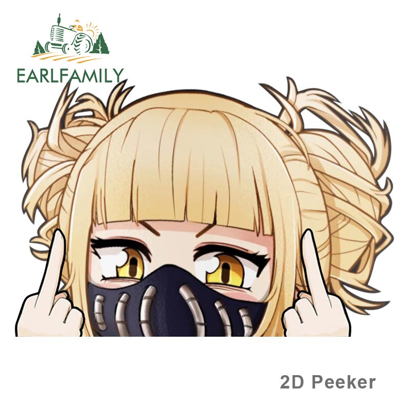 Sticker Anime Peek Peeker - Funny Waifu Stickers - Vinyl Stickers Laptop - Cars Bumper Stickers - 13cm