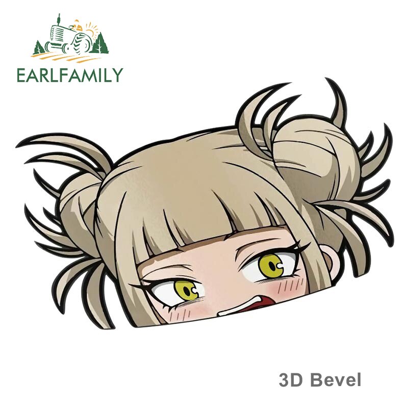 Sticker Anime Peek Peeker - Funny Waifu Stickers - Vinyl Stickers Laptop - Cars Bumper Stickers - 13cm