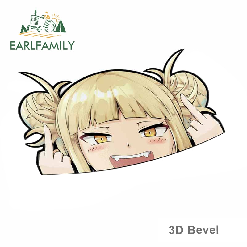 Sticker Anime Peek Peeker - Funny Waifu Stickers - Vinyl Stickers Laptop - Cars Bumper Stickers - 13cm