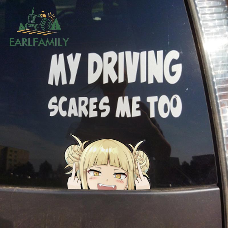 Sticker Anime Peek Peeker - Funny Waifu Stickers - Vinyl Stickers Laptop - Cars Bumper Stickers - 13cm