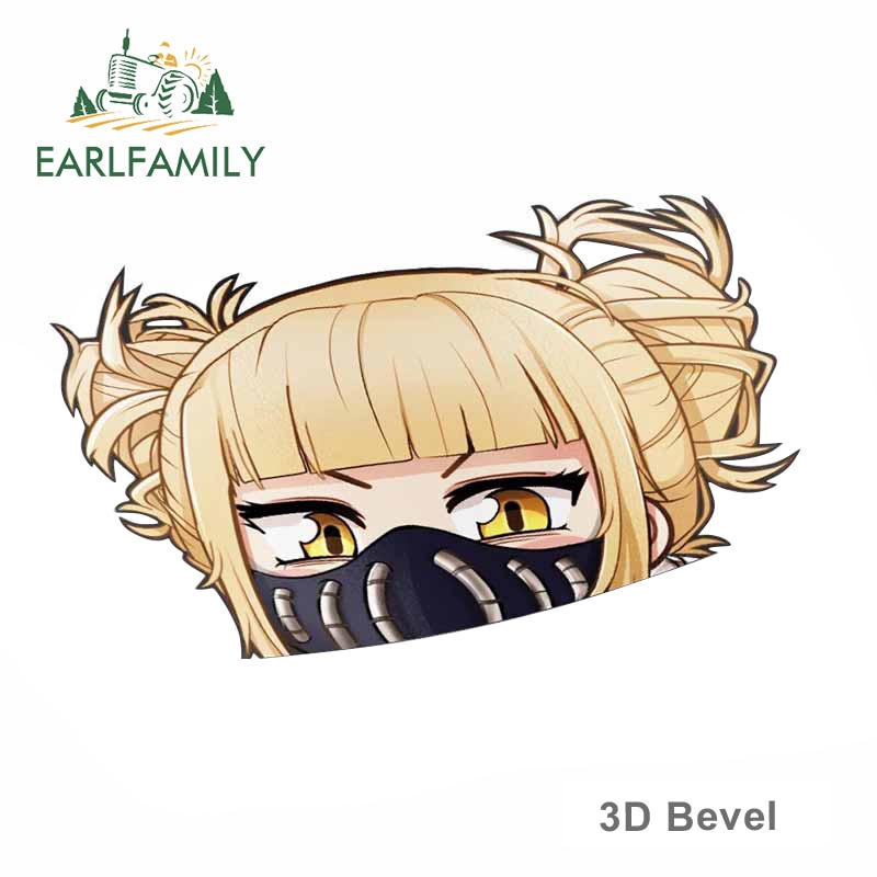 Sticker Anime Peek Peeker - Funny Waifu Stickers - Vinyl Stickers Laptop - Cars Bumper Stickers - 13cm