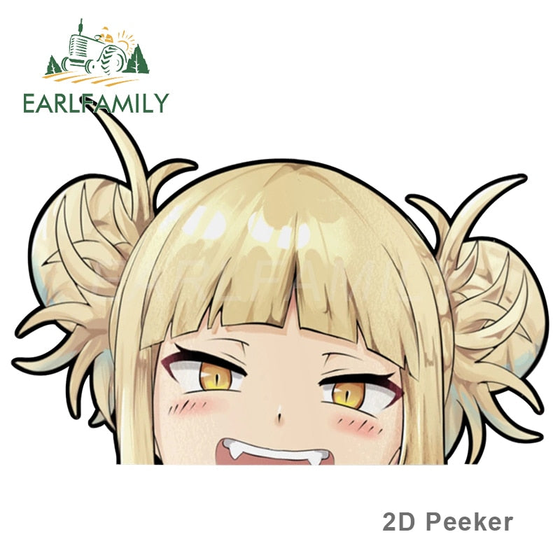 Sticker Anime Peek Peeker - Funny Waifu Stickers - Vinyl Stickers Laptop - Cars Bumper Stickers - 13cm