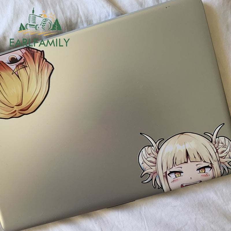 Sticker Anime Peek Peeker - Funny Waifu Stickers - Vinyl Stickers Laptop - Cars Bumper Stickers - 13cm