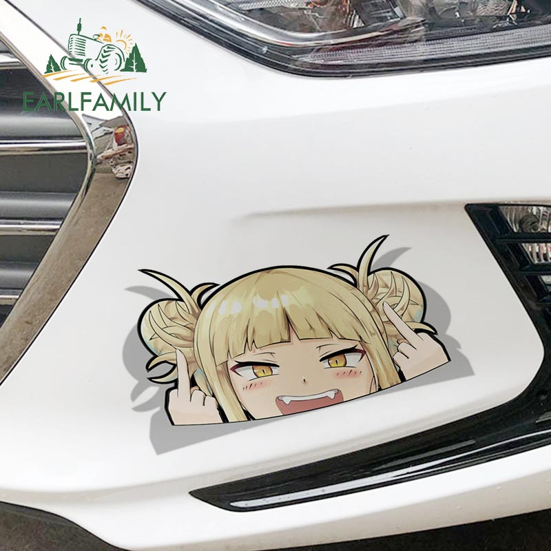 Sticker Anime Peek Peeker - Funny Waifu Stickers - Vinyl Stickers Laptop - Cars Bumper Stickers - 13cm
