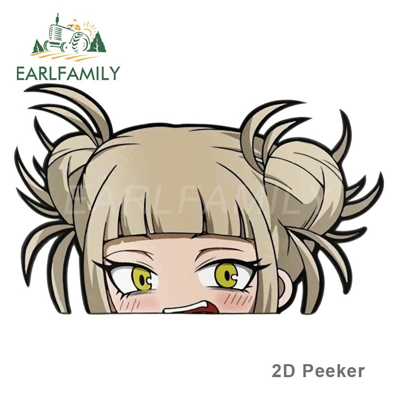 Sticker Anime Peek Peeker - Funny Waifu Stickers - Vinyl Stickers Laptop - Cars Bumper Stickers - 13cm