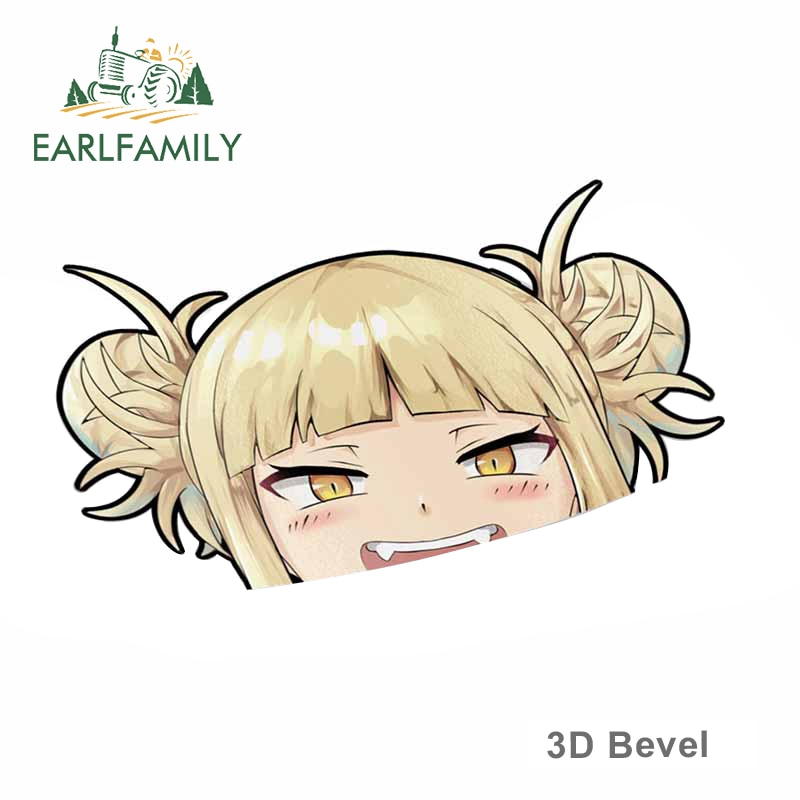 Sticker Anime Peek Peeker - Funny Waifu Stickers - Vinyl Stickers Laptop - Cars Bumper Stickers - 13cm