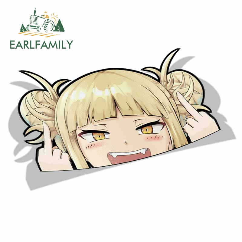 Sticker Anime Peek Peeker - Funny Waifu Stickers - Vinyl Stickers Laptop - Cars Bumper Stickers - 13cm