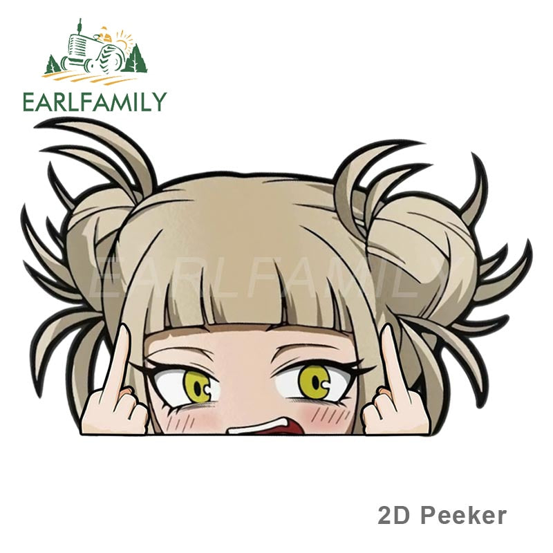 Sticker Anime Peek Peeker - Funny Waifu Stickers - Vinyl Stickers Laptop - Cars Bumper Stickers - 13cm