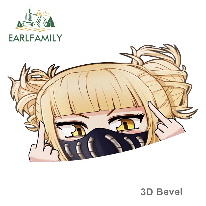 Sticker Anime Peek Peeker - Funny Waifu Stickers - Vinyl Stickers Laptop - Cars Bumper Stickers - 13cm