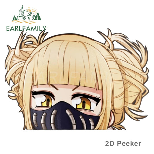 Sticker Anime Peek Peeker - Funny Waifu Stickers - Vinyl Stickers Laptop - Cars Bumper Stickers - 13cm