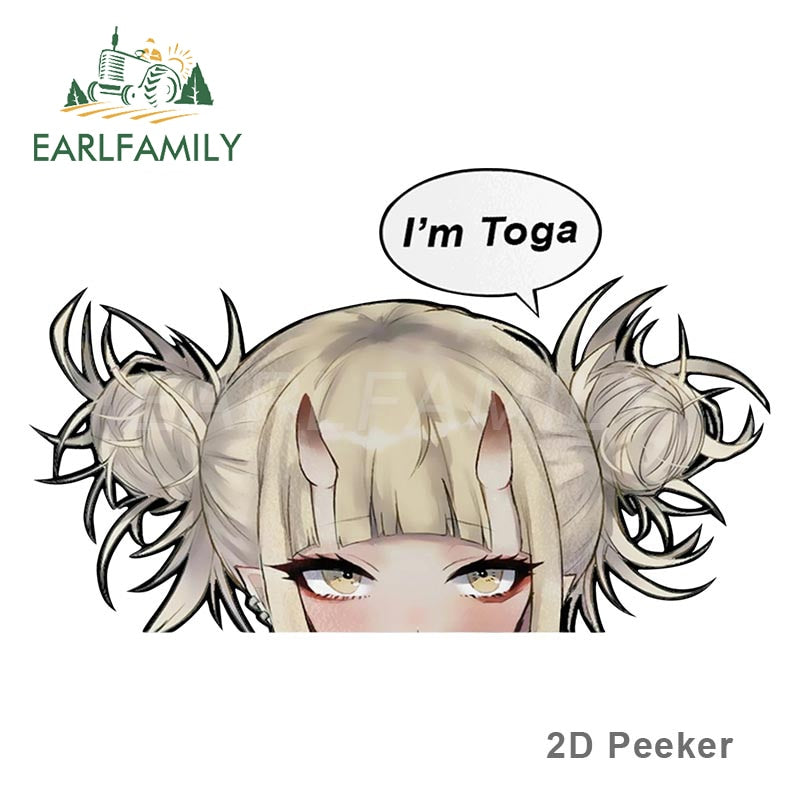 Sticker Anime Peek Peeker - Funny Waifu Stickers - Vinyl Stickers Laptop - Cars Bumper Stickers - 13cm