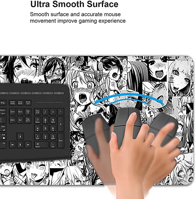 Anime Ahegao Desk Mat - Large Mouse Pad Hentai Manga - Gaming Gift