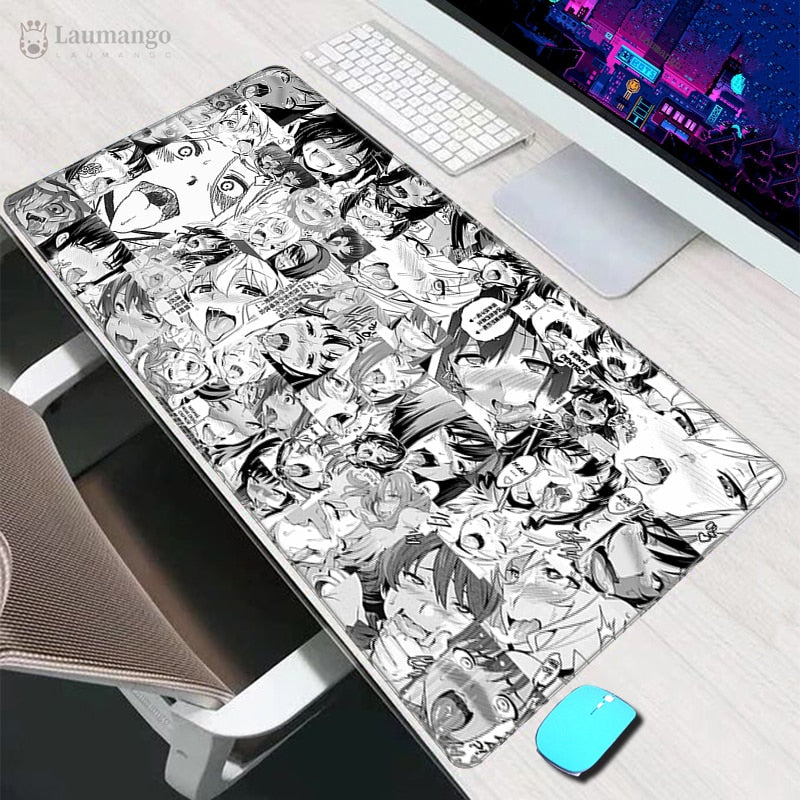 Anime Ahegao Desk Mat - Large Mouse Pad Hentai Manga - Gaming Gift