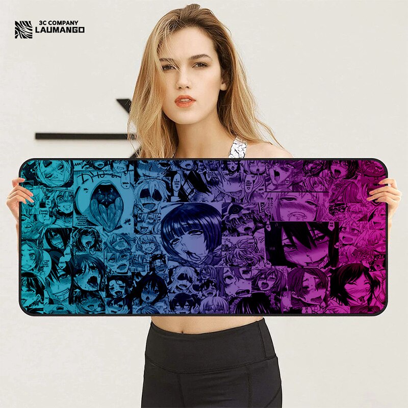 Anime Ahegao Desk Mat - Large Mouse Pad Hentai Manga - Gaming Gift
