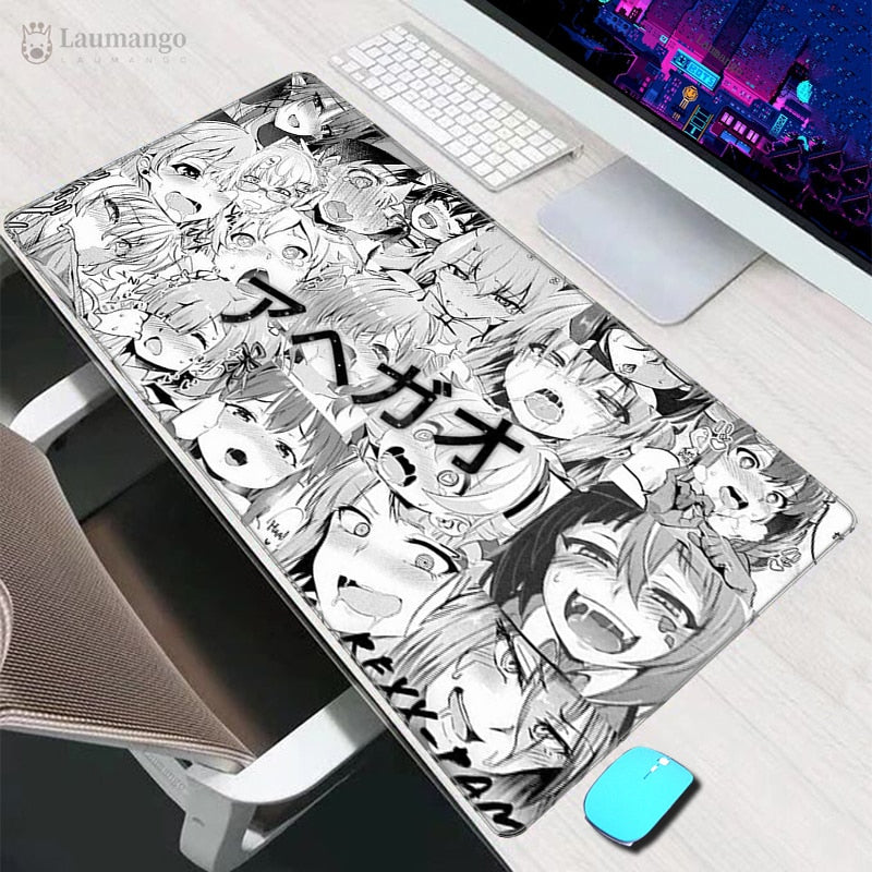Anime Ahegao Desk Mat - Large Mouse Pad Hentai Manga - Gaming Gift