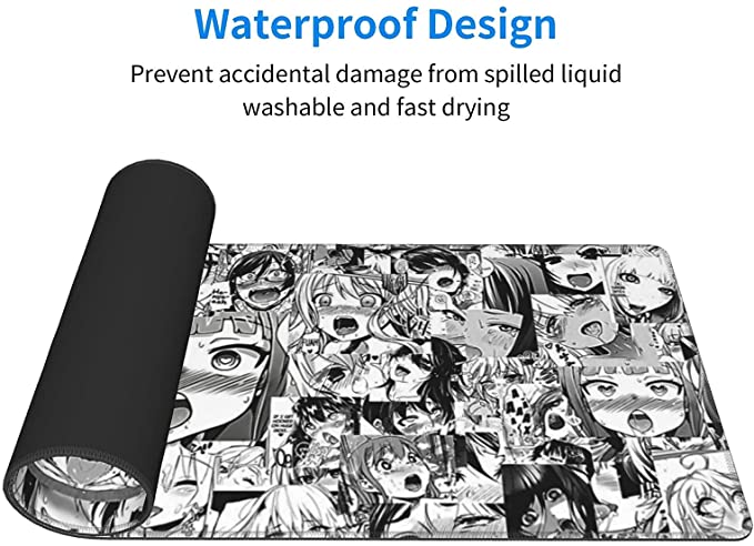 Anime Ahegao Desk Mat - Large Mouse Pad Hentai Manga - Gaming Gift