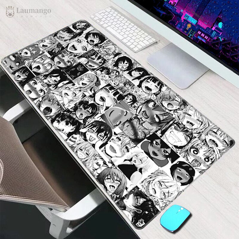 Anime Ahegao Desk Mat - Large Mouse Pad Hentai Manga - Gaming Gift