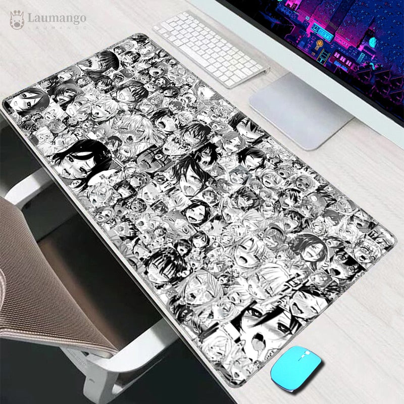 Anime Ahegao Desk Mat - Large Mouse Pad Hentai Manga - Gaming Gift