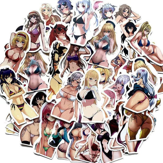 100 pcs Sexy Anime Sticker Lewd - Waifu Ecchi Manga Anime