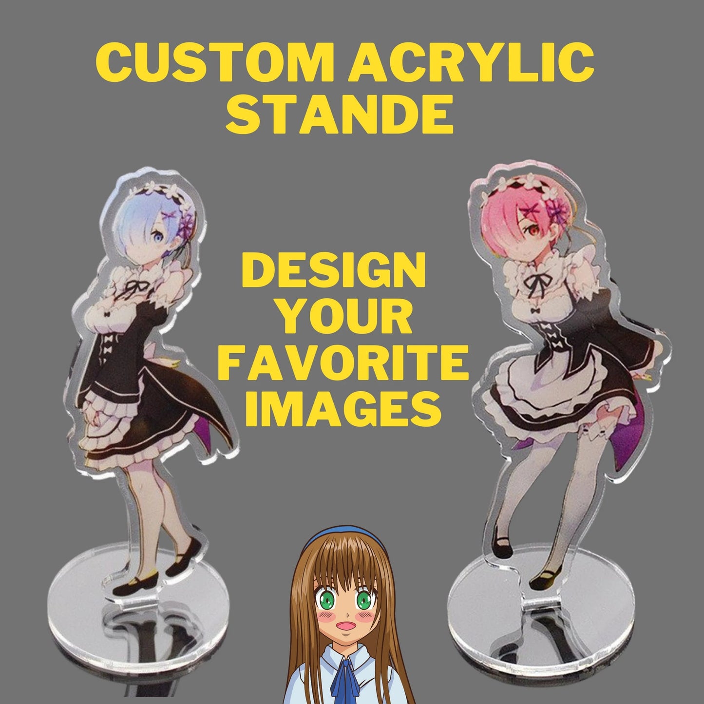 Custom Acrylic Stand - Clear - Holo