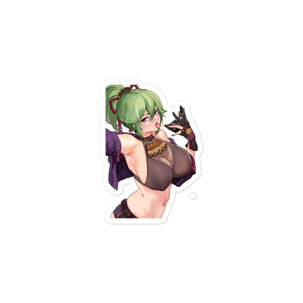 Anime Sexy Girl Sticker Kuki Genshin Impact Waterproof Waifu - Fan made merchandise
