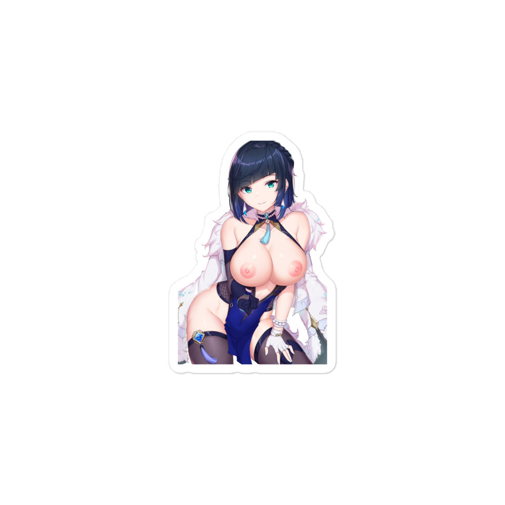 Anime Sexy Girl Sticker Yelan Genshin Impact Waterproof Waifu - Fan made merchandise