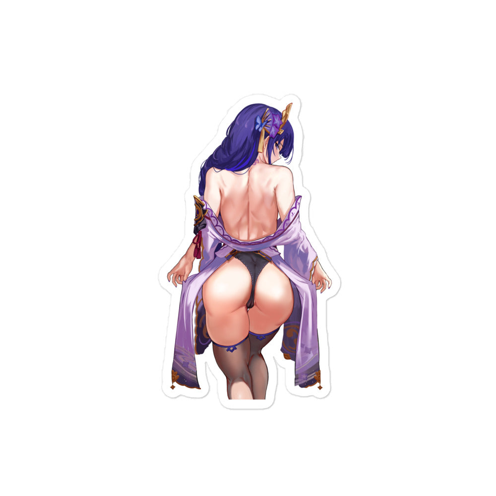 Anime Sexy Girl Sticker Shogun Raiden Genshin Impact Waterproof Waifu - Fan made merchandise