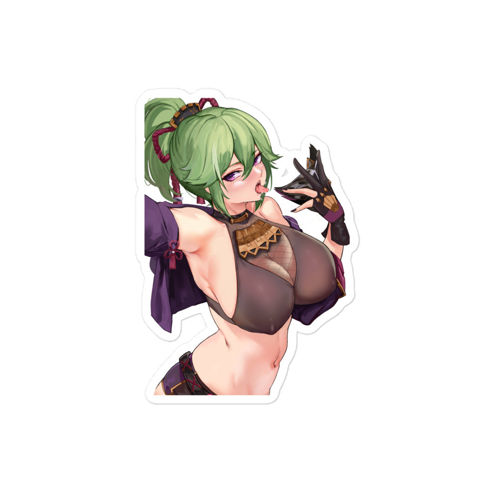 Anime Sexy Girl Sticker Kuki Genshin Impact Waterproof Waifu - Fan made merchandise