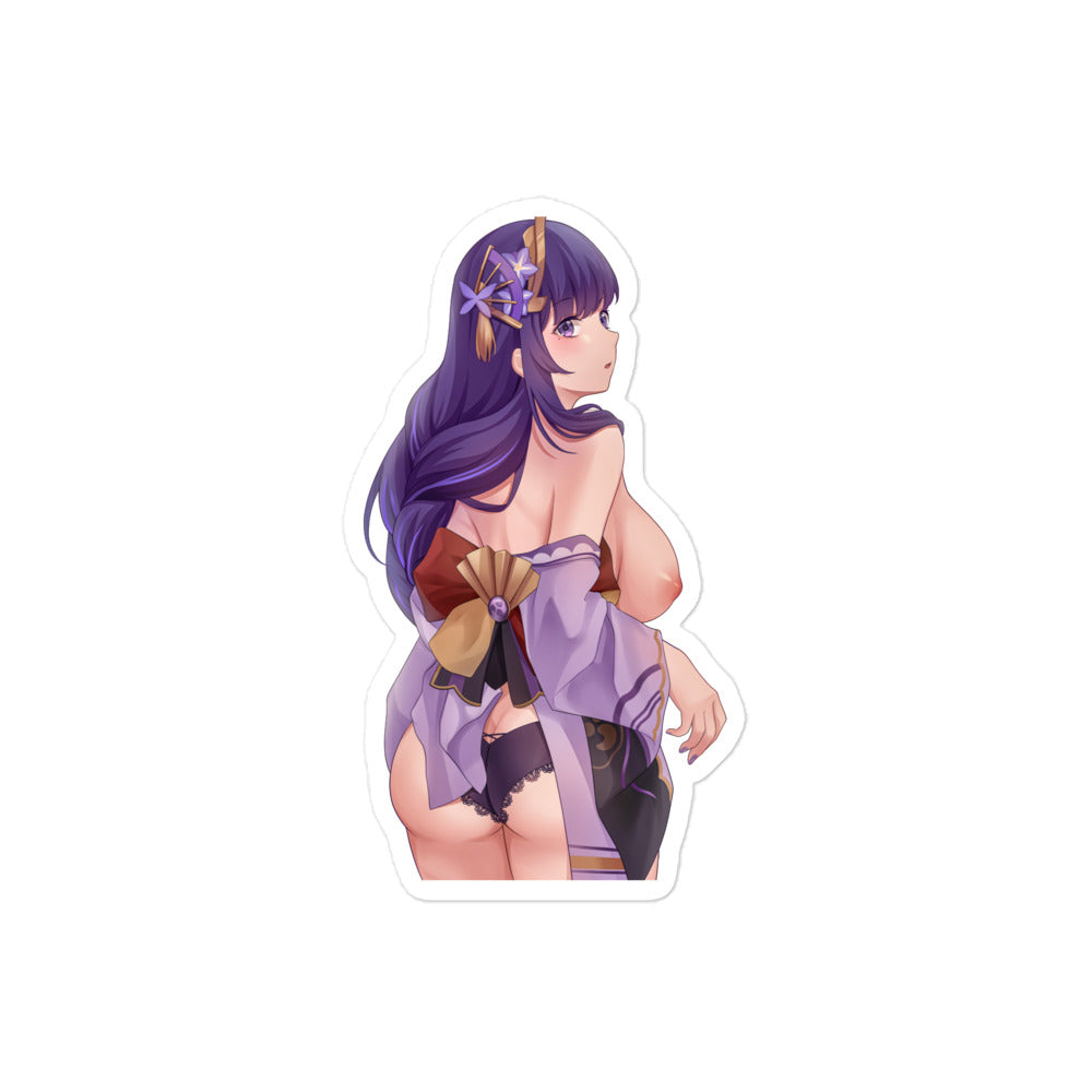 Anime Sexy Girl Sticker Shogun Raiden Genshin Impact Waterproof Waifu - Fan made merchandise