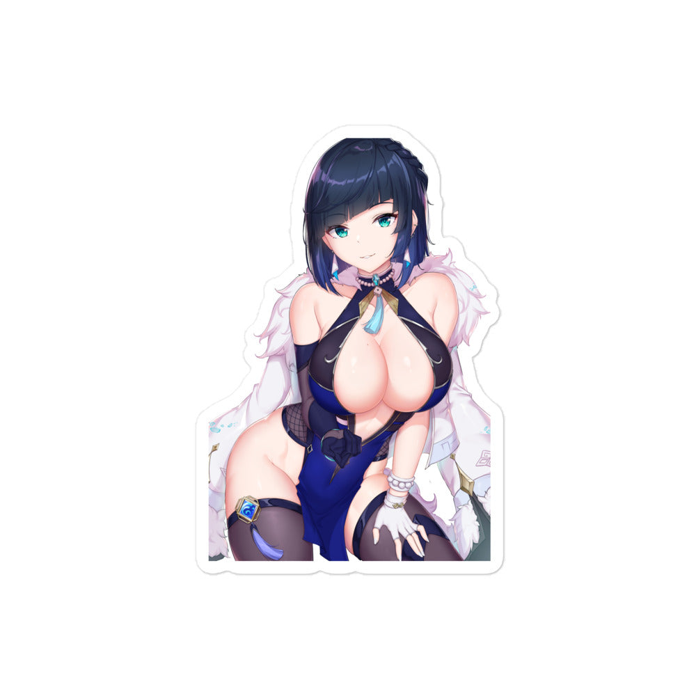 Anime Sexy Girl Sticker Yelan Genshin Impact Waterproof Waifu - Fan made merchandise