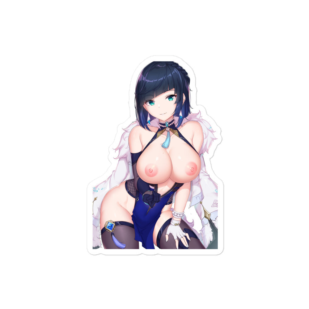 Anime Sexy Girl Sticker Yelan Genshin Impact Waterproof Waifu - Fan made merchandise