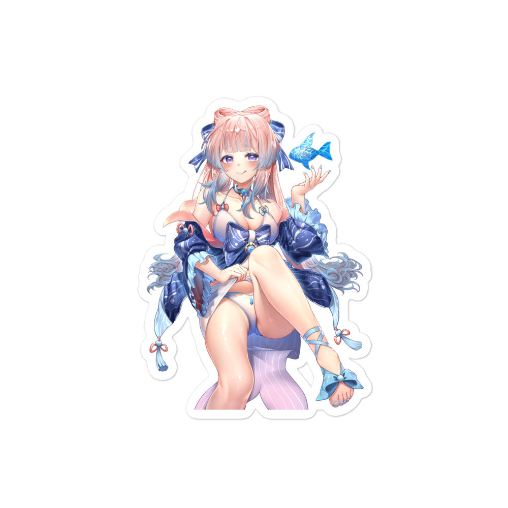 Anime Girl Sticker Kokomi Genshin Impact Waterproof Waifu - Fan made merchandise