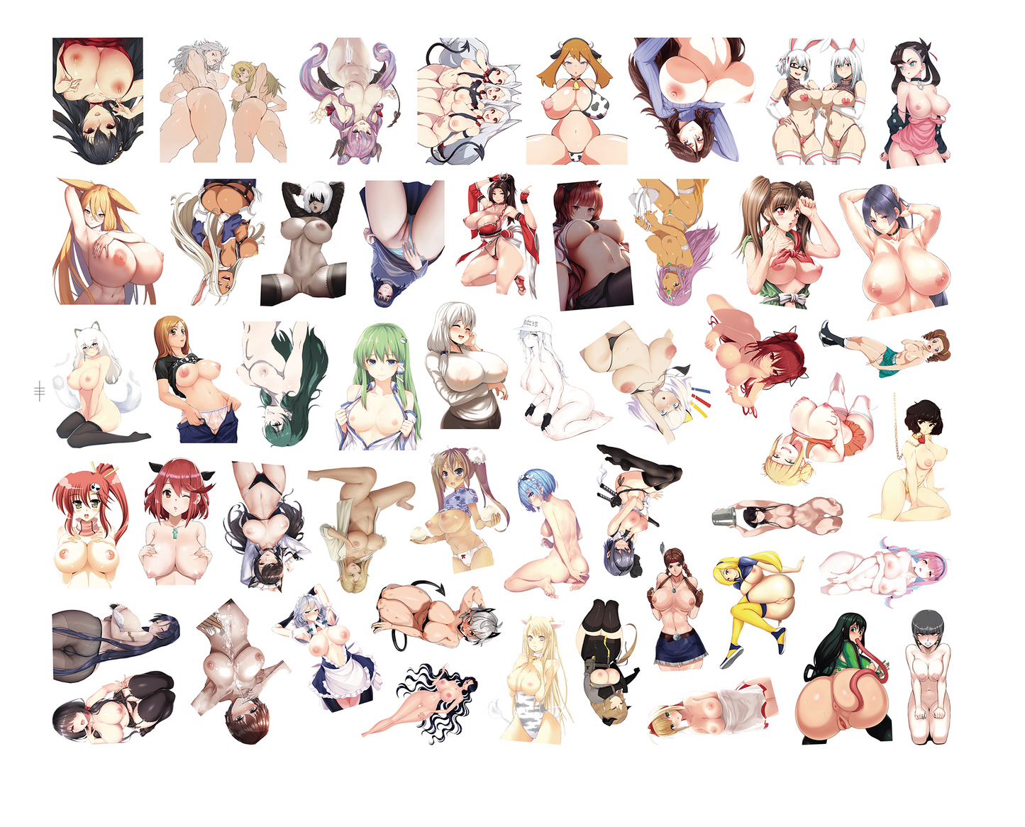 50/100pcs Anime Girl Pinup Sexy Waifu Sticker [+20 STYLES]