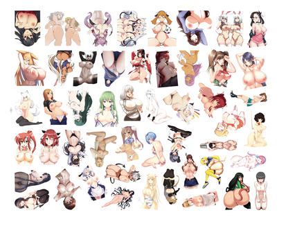 50/100pcs Anime Girl Pinup Sexy Waifu Sticker [+20 STYLES]
