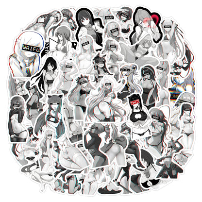[+20 STYLES] 50PCS Anime Girl Pinup Sexy Waifu Sticker
