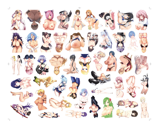 50/100pcs Anime Girl Pinup Sexy Waifu Sticker [+20 STYLES]
