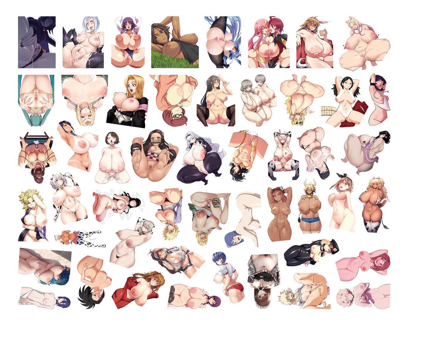 50/100pcs Anime Girl Pinup Sexy Waifu Sticker [+20 STYLES]