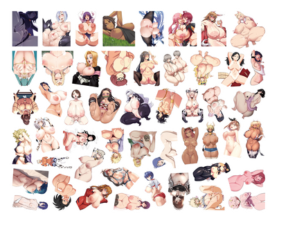 50/100pcs Anime Girl Pinup Sexy Waifu Sticker [+20 STYLES]